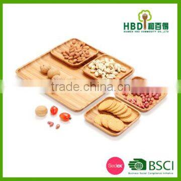 Whole|sale Distinctive Bamboo Wood Food Serving Dish Tray photo-4