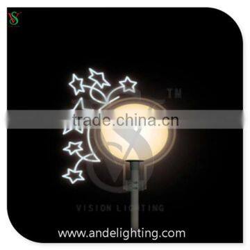 Hot sale LED pre lighted holiday street pole motif lights