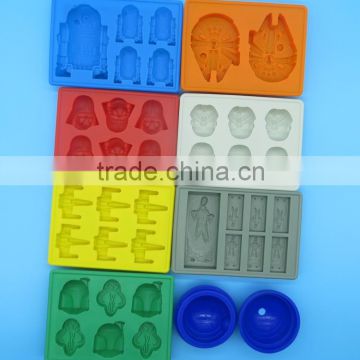 Wholesale ready-made FDA food grade bpa free wars lego star cartoon characters silicone candle molds and candle making