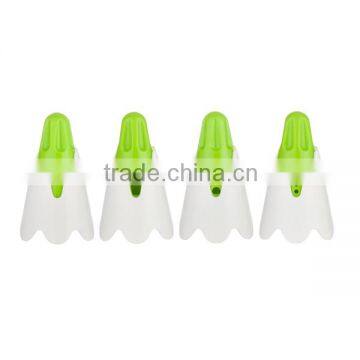 SINOGLASS 2 Jars 95ml Snow Mountain Shape Top Glass Salt and Pepper Spice Jar Rack Set photo-5