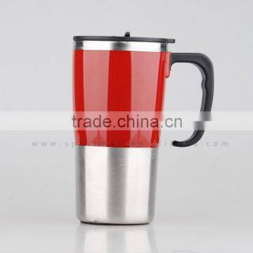 Creative Coloful Plastic Double Wall Type Hot Drinking Cup without handle