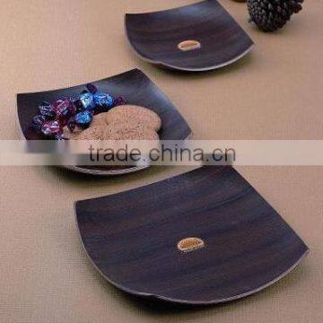 Curved Design Wooden Snack Tray, Non-Slip Wooden Tray, Wooden Tray, Tray, Snack Tray, Small Size Snack Plate, Wooden Plate