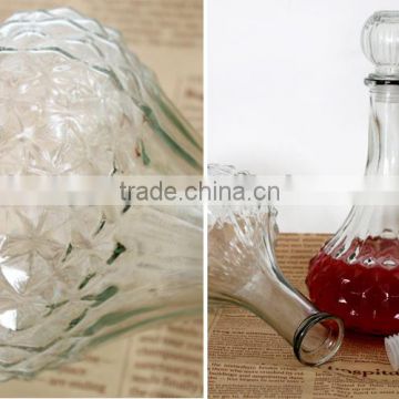 Crystal elegant glass jar for wine