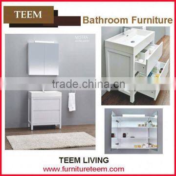 2015 hot sales new design modern high end italian solid wood furniture aluminum bathroom cabinet