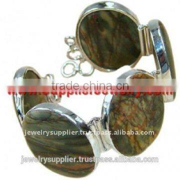 Semiprecious Stone H2276 Sterling Silver Jewelry Sets Wholesale Pearl Jewellery Bracelets