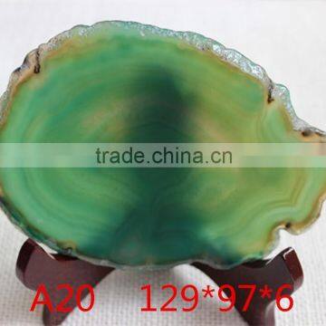 Wholesale Natural Green Agate Slice Polished Green Agate Slab