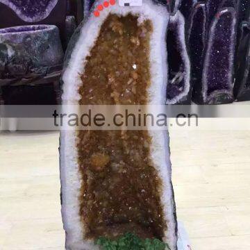 Natural Citrine Crystal Geode Cluster for Sale photo-2