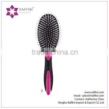 Raffini New Patterned Top selling Plastic with Swirl design Handle Paddle hairbrush