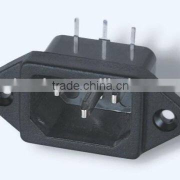 new products 2016, screw on IEC 320 C14 industrial inlet socket iec c14 male connector XD-102-B