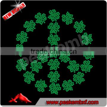 Bling Bling Hotfix Rhinestone St. Patrick's Day Heat Transfer Shamrock Motif for Irish