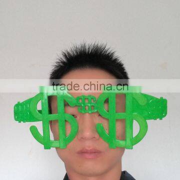 Oversize Giant Dollar Sign Shutter Shade Glasses