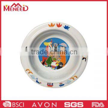 Internal print toddler food grade plastic bowl