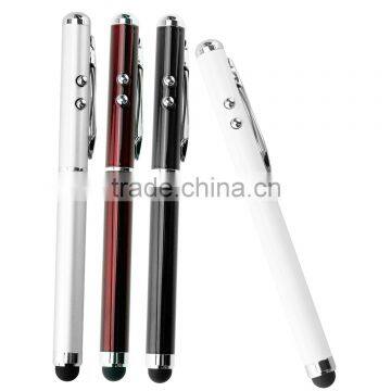 Multi-functional Capacitive Pen Touch Screen Stylus+Laser Presentation Pointer+LED Torch Light For iPhone/iPad/Samsung