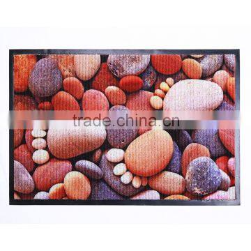 3D rubber back floor mat