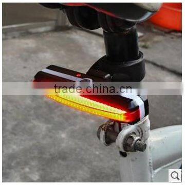 USB Rechargeable Led Bike Bicycle Laser Beam Rear Tail Light Strobe Light lamp On Bike