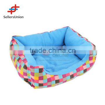 2017 No.1 Yiwu agent commission Agent wanted Colorful grid pattern pet kennel/soft dog house