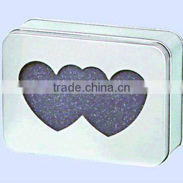 rectangular plain tin box