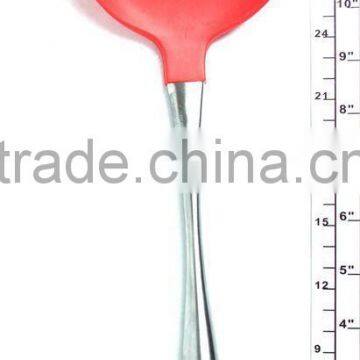 Silicone turner with stainless handle