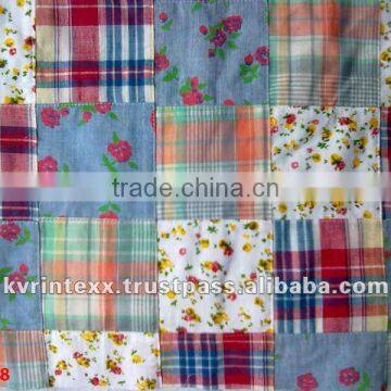 new latest cotton madras patchwork fabrics