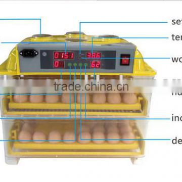 Hot sale full automatic egg incubator/chicken incubator/egg incubator with hatching 96 eggs