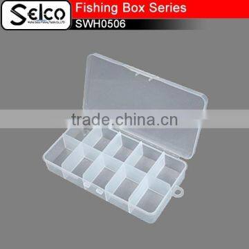 SWH0506B 10 Blocks Transparent plastic fishing tackle accessories lure box