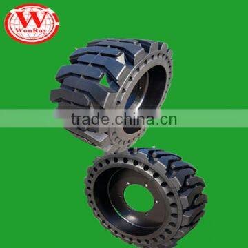 Hot Sale Quality Assured Rubber Solid Skid Steer Tires With Holes and Rims16/70-20 for Bobcat photo-2