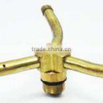 Rotary Brass 3-Arm Sprinkler With Base For Lawn Irrigation photo-3