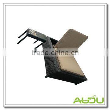 Audu Sun Lounger With Side Table Rattan Swimming Pool Dining Table photo-4