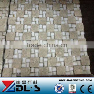 Beige and White Quartz Stone 3D Mosaic Tile Type 2