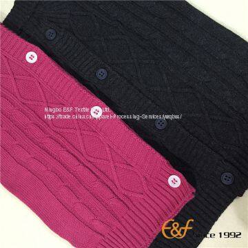 Girl Short Sleeves Cable Cardigan Sweater photo-5