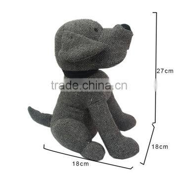 Store More Simple Design Grey Stripe Sand Stuffed Dog Door Stops photo-2