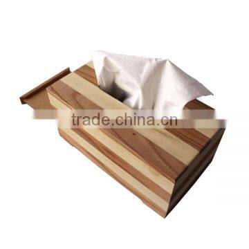 Creative Rectangular Wooden Striped Tissue Box, Hotel Household Use Packaging Box photo-4