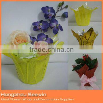 Clear/Printed/Colorful Pearlized BOPP Film corner flower pot