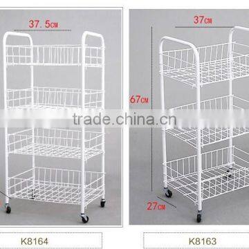 Wholesale Stock 3 Layer 4 Layer Stainless Steel With Block Movable Kitchen Storage Rack photo-4