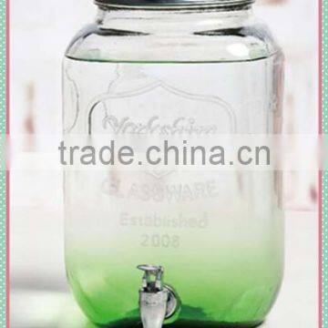 10 Liter Embossed Glass Beverage Dispenser With Metal Rack photo-2