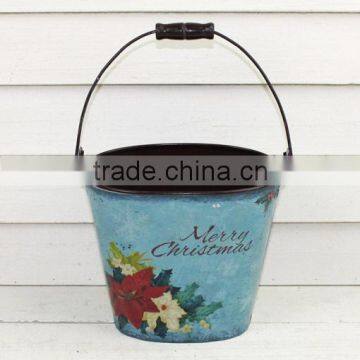 2015 new design paper decal metal color bucket wholesale