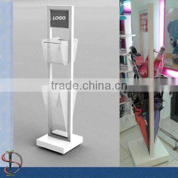 Metal and plastic display stand for umbrellas