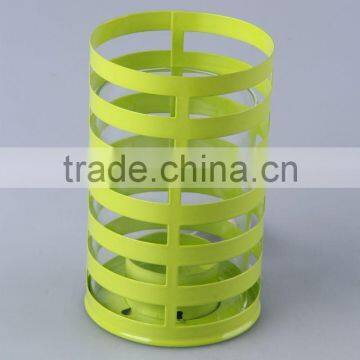 Home Decoration Candlestick/hollow Out Design Iron+Glass Candle Holder photo-4