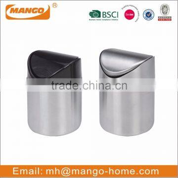 Round Metal Table Mini Trash Can photo-3