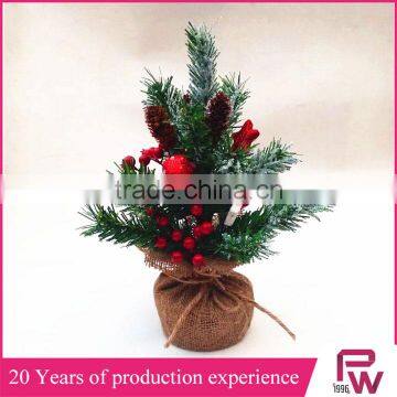 Hot sell dense flocked christmas tree/ Solid Color With White Dots Christmas Tree