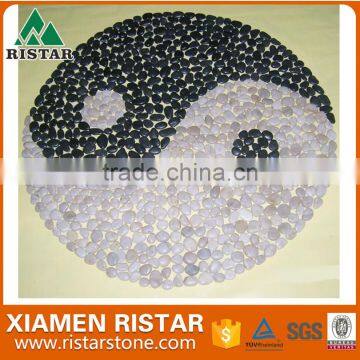 polished river pebble stone mosaic pebble tile