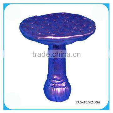 Electroplate purple ceramic mushroom home decor