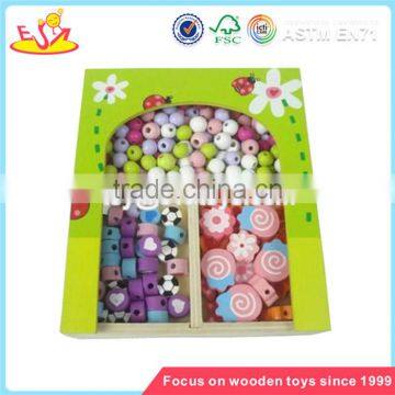 Wholesale DIY wooden children string beads toy intelligent wooden children beads toy W11E006