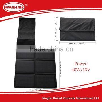 40W18V Wholesale Portable Sunpower Folding Solar Panel ,Folding monocrystal solar charger,for car ,boat,laptop