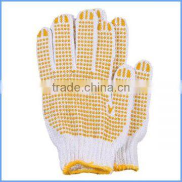 One Side Cotton PVC Dotted Working Gloves photo-4
