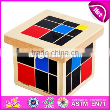 2017 New design educational blocks wooden montessori toddler materials W12F016