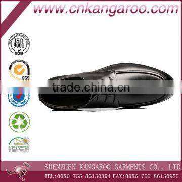 Black Cowhide Leather Officer Business Men Shoes photo-2