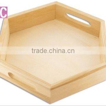 Cheap Natural Color Candy Serving Storage Wooden Trays