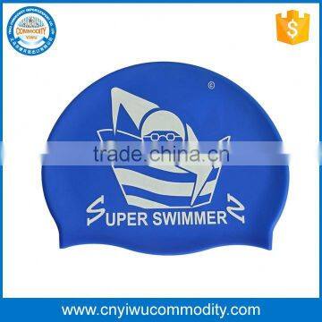 New hot promotional solid waterproof silicone swim cap