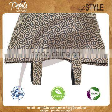 Luxary Handle Jute Tote Bag From India photo-4